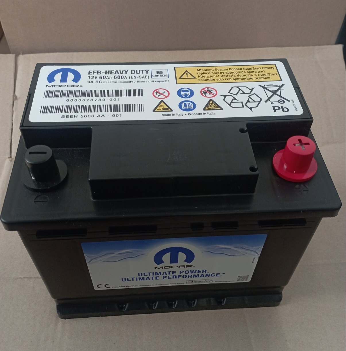 Батарея акумуляторна 60Ah / 600A (EN), EFB (43402)