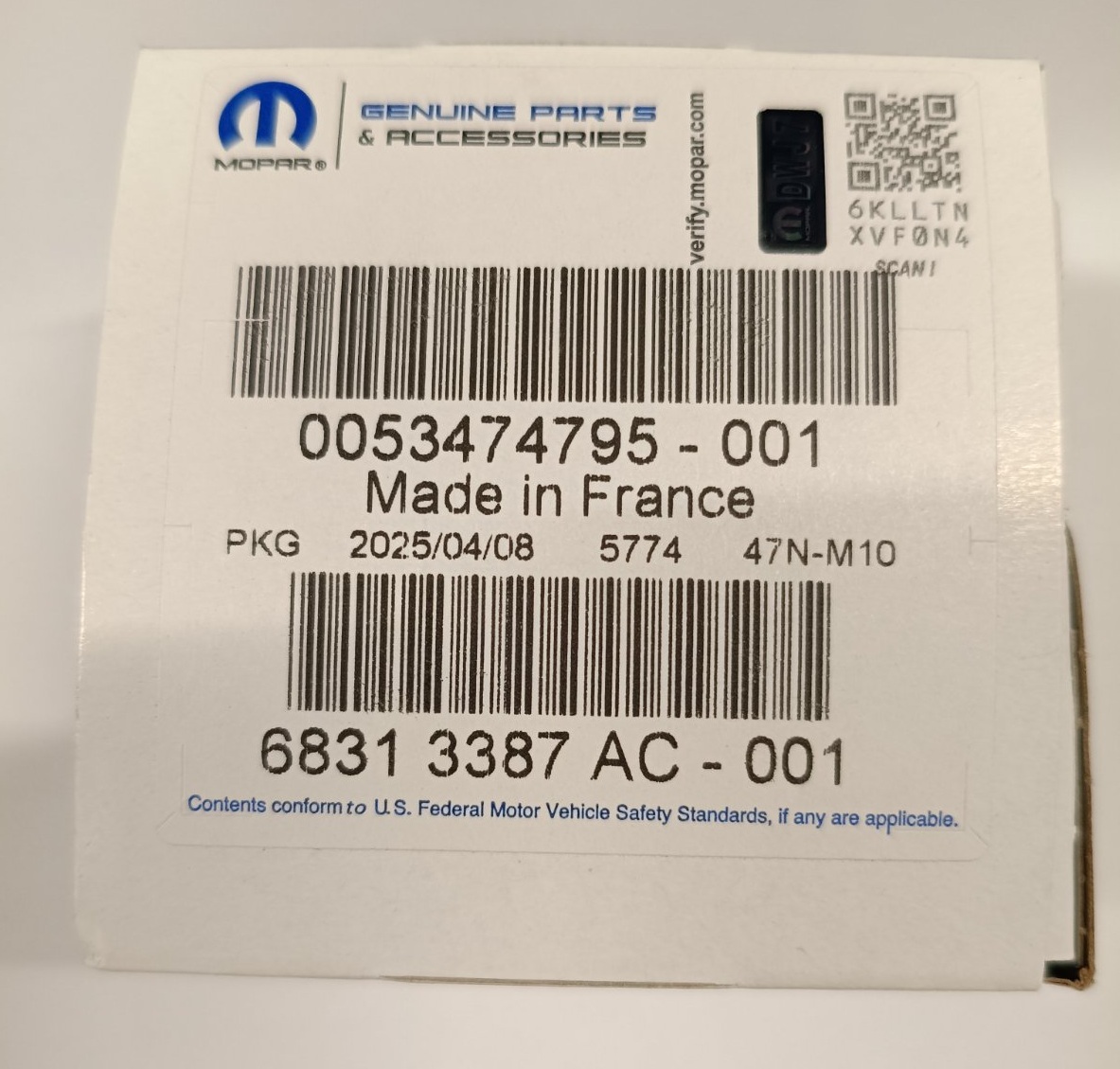 Датчик тиску в шинах в зборі, датчик + вентиль (43797)